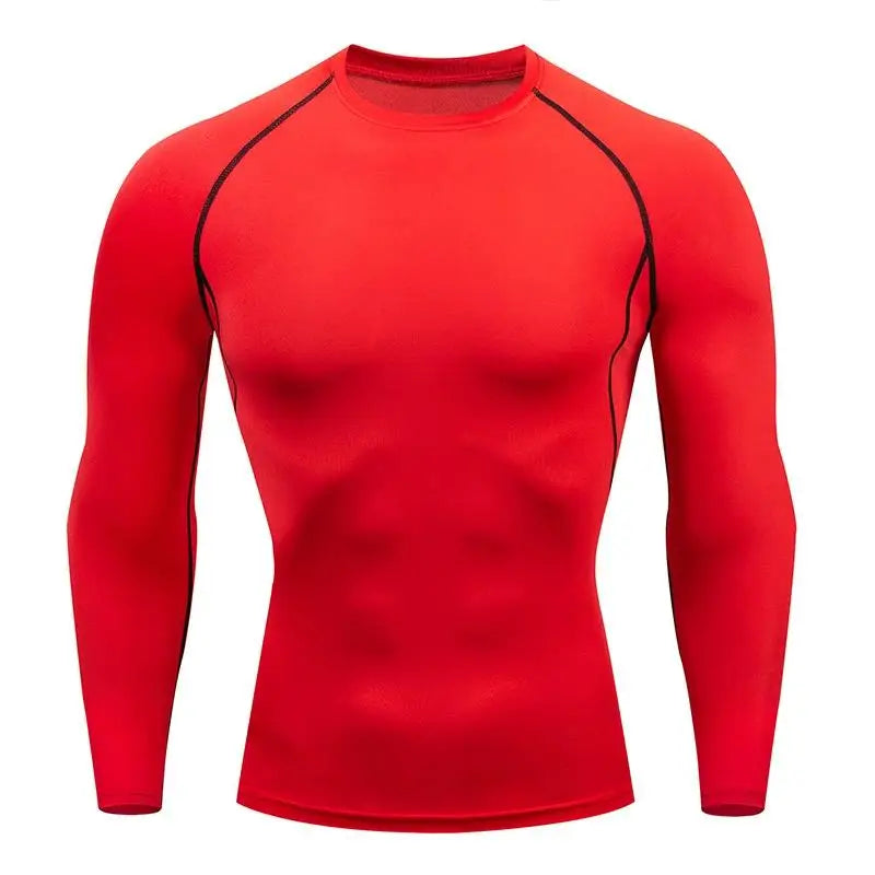 Compression Running Shirt Men Quick Dry Long Sleeve Sportswear For Male Gym Clothing Fitness Tee Training Workout Muscle Top