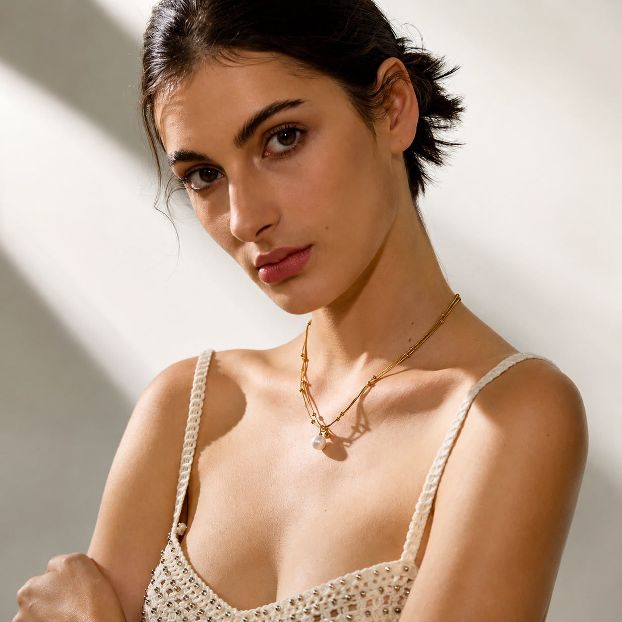 Golden Harmony Pearl Necklace