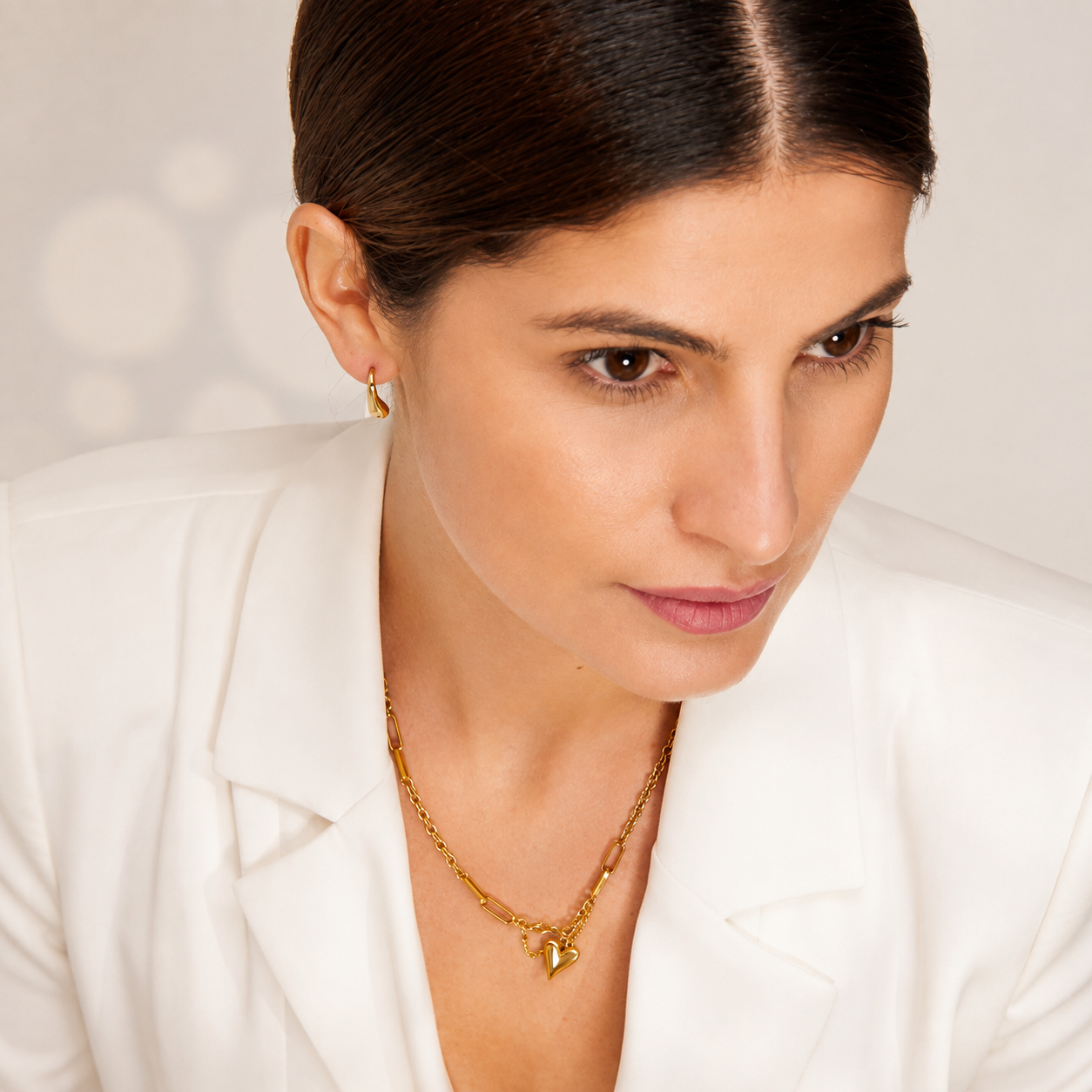 18K GOLD PLATED HEART NECKLACE