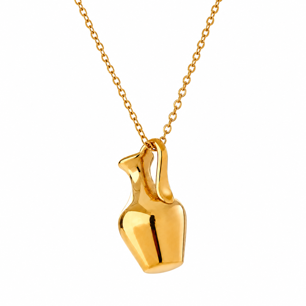 18K Gold Plated Sculptural Necklace
