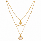 18K Gold Plated Layered Pearl Necklace