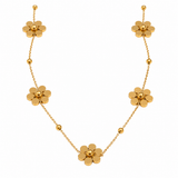 Golden Bloom Flower Necklace