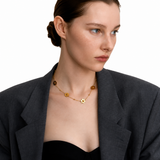 Golden Bloom Flower Necklace
