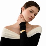 Plated Sculptural Cuff Bracelet