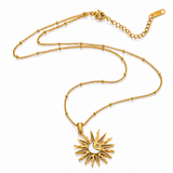 18K Gold Plated Sun & Moon Pendant Necklace