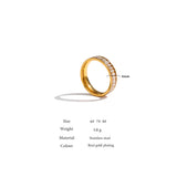 Yhpup Stainless Steel Cubic Zirconia Ring Fashion Jewelry Exquisite Wedding Engagement Finger Ring for Women Bijoux Femme Gift
