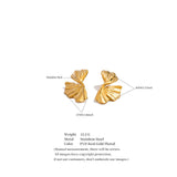 Yhpup Stainless Steel Metal Flower Stud Earrings for All Occasions Rust Proof PVD Plated Statement Popular Jewelry Wholesale