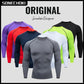 Compression Running Shirt Men Quick Dry Long Sleeve Sportswear For Male Gym Clothing Fitness Tee Training Workout Muscle Top