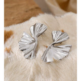 Yhpup Stainless Steel Metal Flower Stud Earrings for All Occasions Rust Proof PVD Plated Statement Popular Jewelry Wholesale