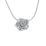 Yhpup Stainless Steel Stereoscopic Flower Pendant Necklace Waterproof 18K Plated Fashion High Quality Golden Jewelry Women