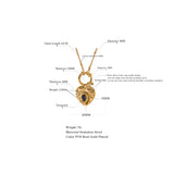 Yhpup Charm Vintage Metal Heart Pendant Stainless Steel Necklace Golden Chain Collar Fashion France Trendy Jewelry Bijoux Women