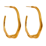Yhpup Minimalist Stainless Steel Geometric Chic Earrings Waterproof Metal 18K Gold Plated Simple Daily High Quality Jewelry Gift