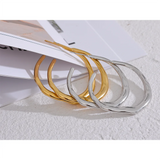Yhpup Minimalist Stainless Steel Geometric Chic Earrings Waterproof Metal 18K Gold Plated Simple Daily High Quality Jewelry Gift