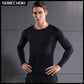 Compression Running Shirt Men Quick Dry Long Sleeve Sportswear For Male Gym Clothing Fitness Tee Training Workout Muscle Top