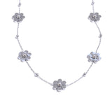 Yhpup Stainless Steel Flower Chain Fashion Necklace PVD Plated Golden Waterproof Polished High Quality Jewelry for Women