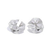 Yhpup Creative Stainless Steel Metal Flower Big Stud Earrings Fashion Attractive Statement Jewelry Women Personality Gift