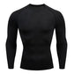 Compression Running Shirt Men Quick Dry Long Sleeve Sportswear For Male Gym Clothing Fitness Tee Training Workout Muscle Top