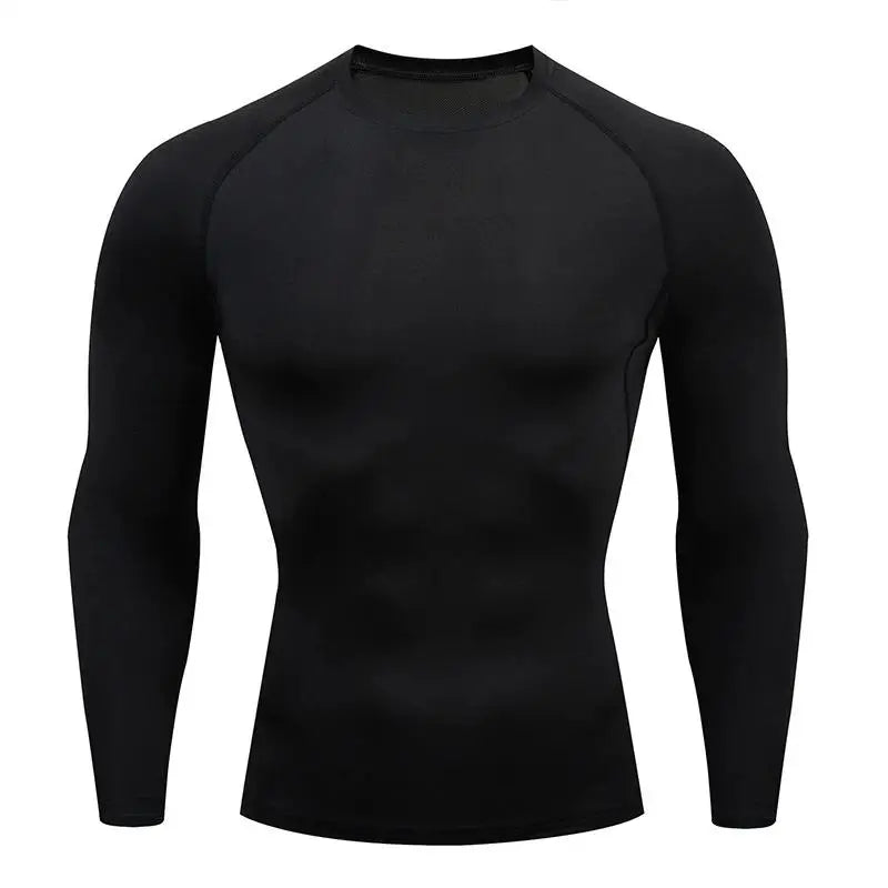 Compression Running Shirt Men Quick Dry Long Sleeve Sportswear For Male Gym Clothing Fitness Tee Training Workout Muscle Top