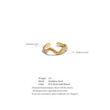 Yhpup Distinctive Stainless Steel Irregular Hammer Metal Geometric Adjustable Ring Wholesale Accessories Attractive Jewelry